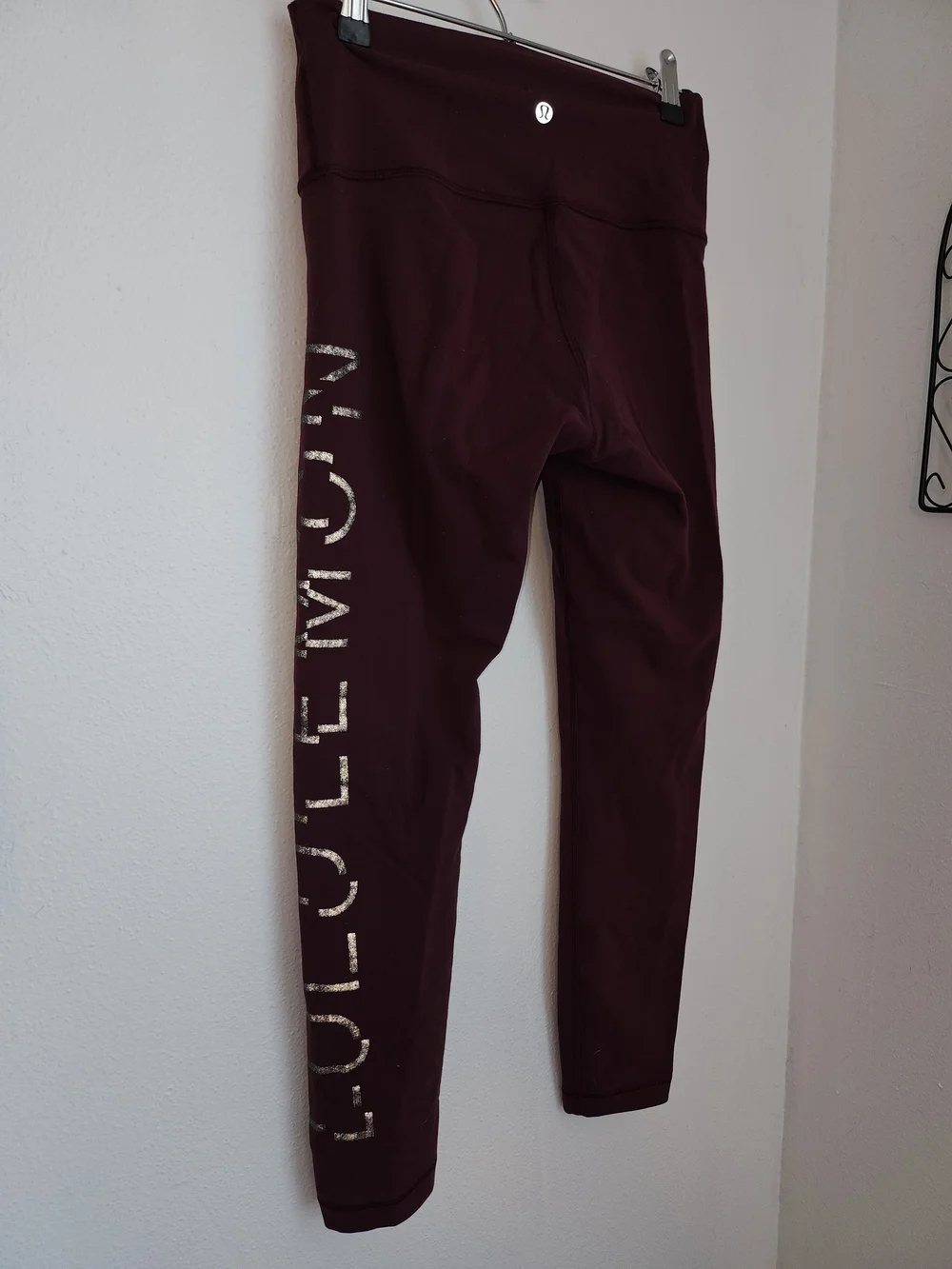 lululemon athletica Burgundy Womans Leggings with Side Logo